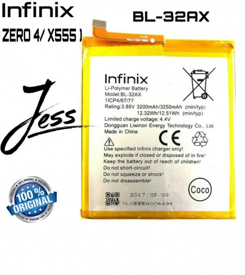 Infinix BL-32AX Battery for Infinix Zero 4 X555 with 3250 mAh Capacity-Silve