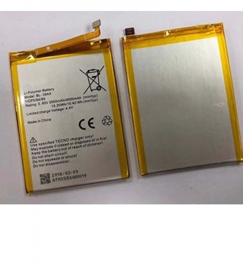 Infinix Hot 4 X557 , Hot 4 Pro X556 Battery Replacement BL-39AX BL39AX Battery with 4000mAh Capacity