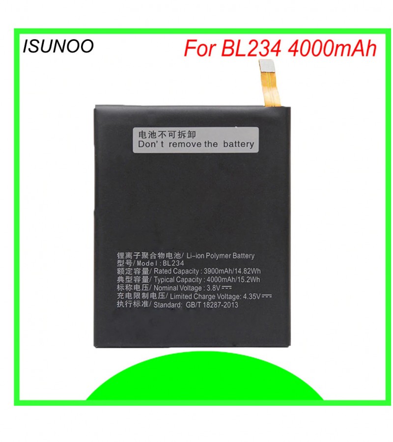 Lenovo BL234 Battery For Lenovo A5000 with 4000 mAh Capacity- Black