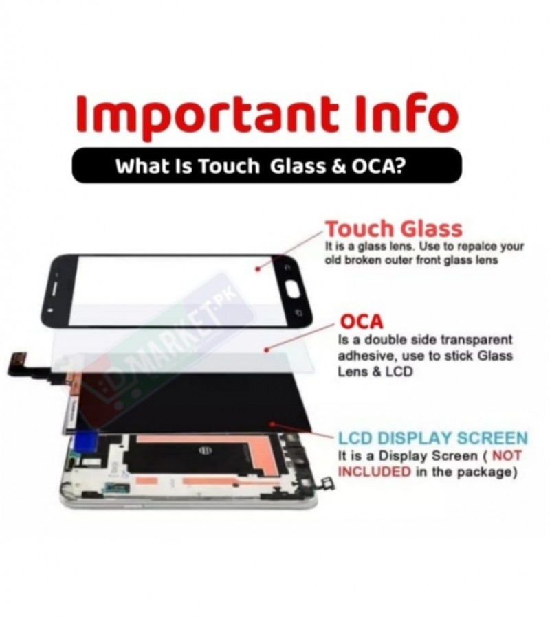 Honor 10 Lite OCA + Touch Glass Digitizer Replacement Honor 10 Lite (Only Touch Glass Not Panel)