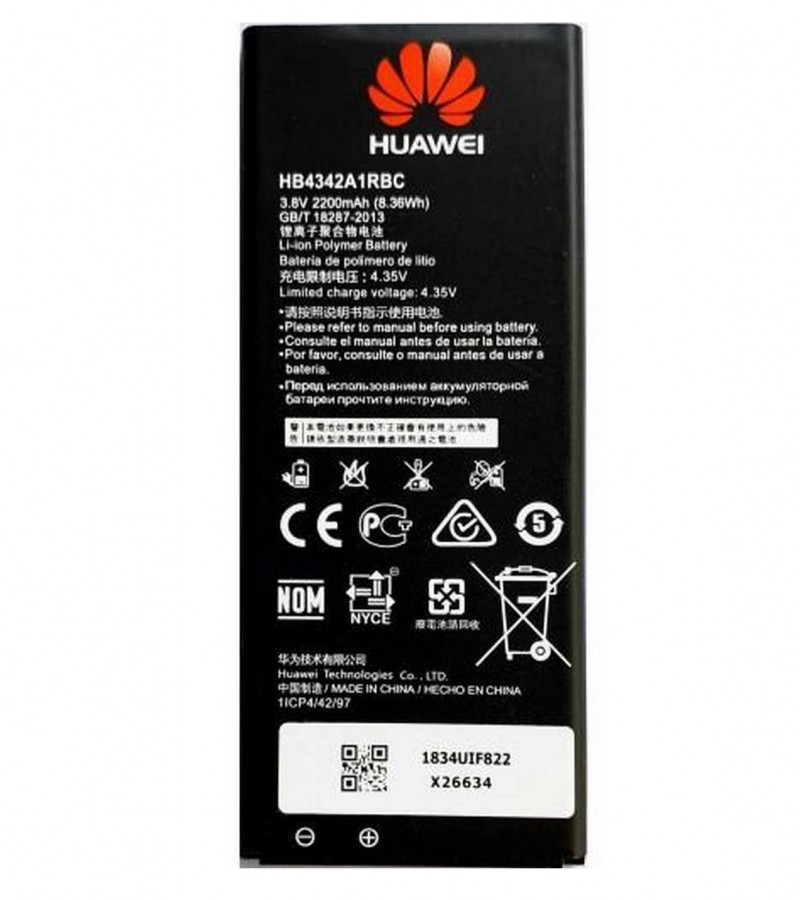Huawei Y5 Plus Battery Replacement HB4342A1RBC Battery with 2200mAh Capacity-Black