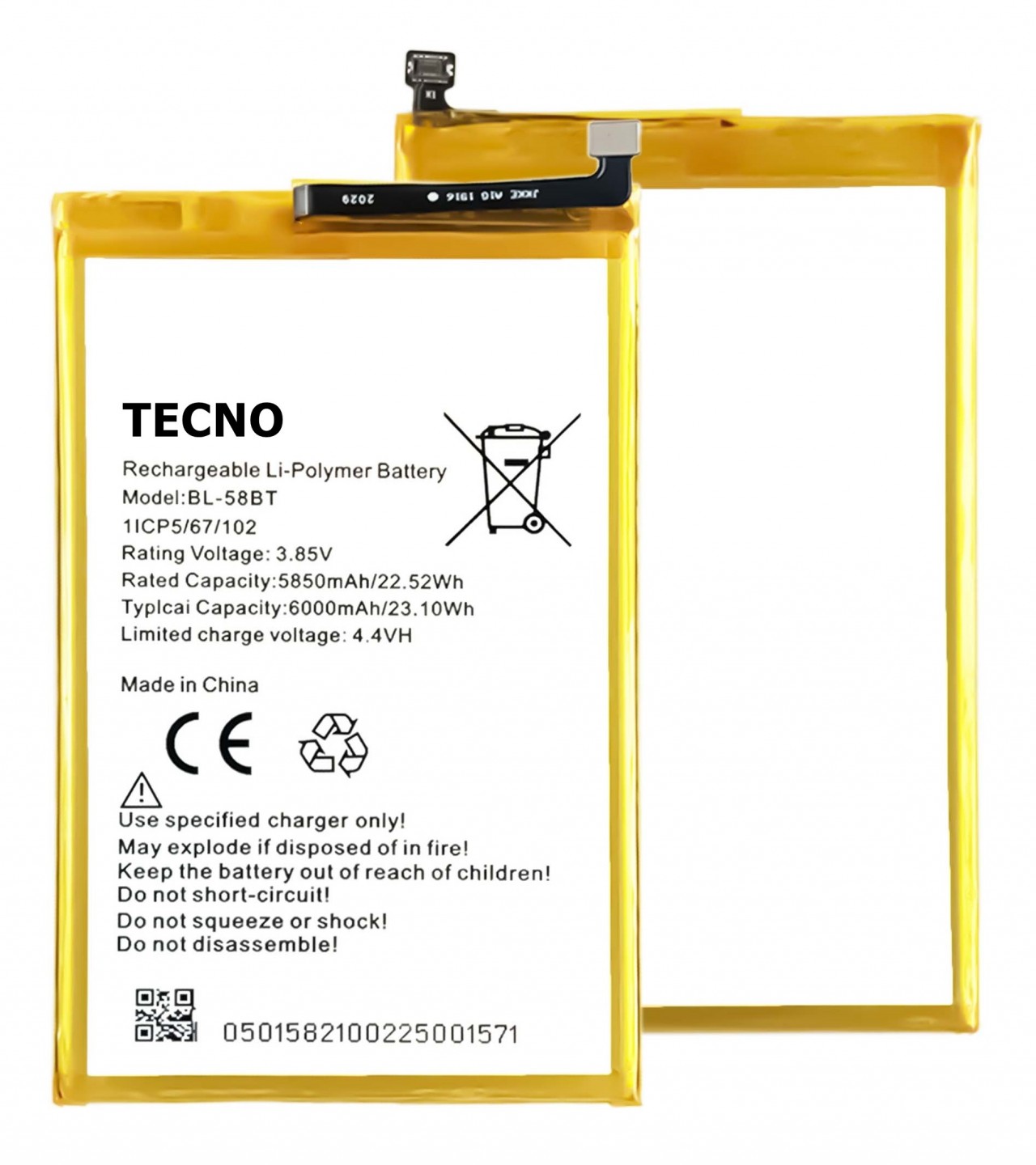 tecno 6 air battery model name