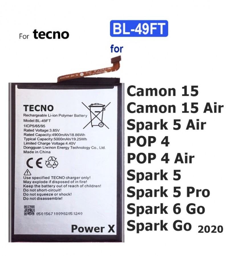 tecno go 2020 battery